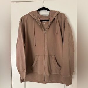 Medium Brown Hollsiter Hoodie zip up